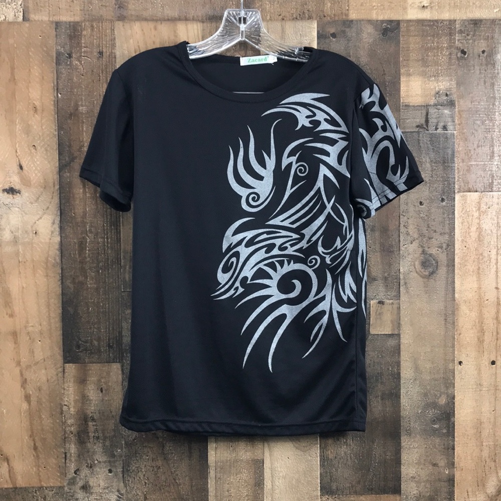 Zacard Black Short Sleeve Shirt Size M